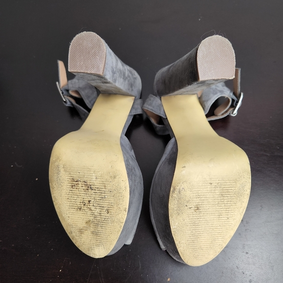 STEVE MADDEN Jillyy gray suede platform heels - Picture 9 of 11